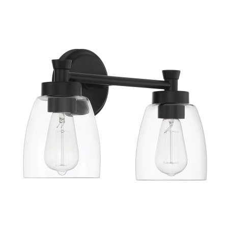 Craftmade Henning 2 Light 16" Wide Vanity Light Flat Black
