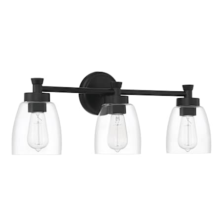 Craftmade Henning 3 Light 24" Wide Vanity Light Flat Black