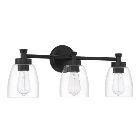 Craftmade Henning 3 Light 24" Wide Vanity Light Flat Black