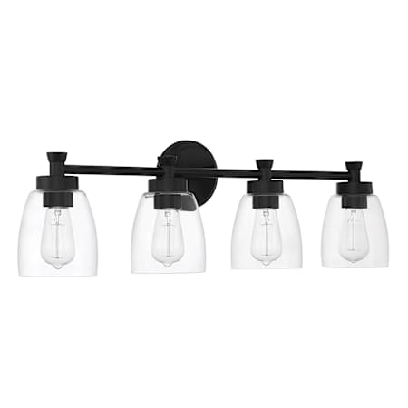 Craftmade Henning 4 Light 30" Wide Vanity Light Flat Black