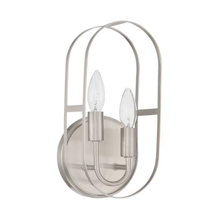 Craftmade Mindful 2 Light 13" Tall Bathroom Sconce Brushed Polished Nickel