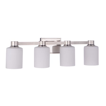 Craftmade Bretton 4 Light 29" Wide Vanity Light Polished Nickel
