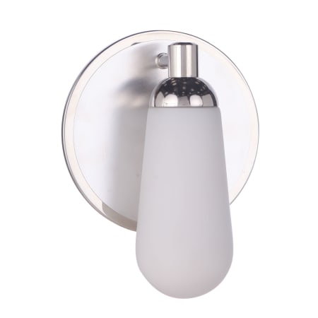Craftmade Riggs 9" Tall Bathroom Sconce Brushed Polished Nickel / Polished Nickel