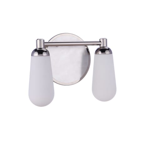 Craftmade Riggs 2 Light 13" Wide Vanity Light Brushed Polished Nickel / Polished Nickel