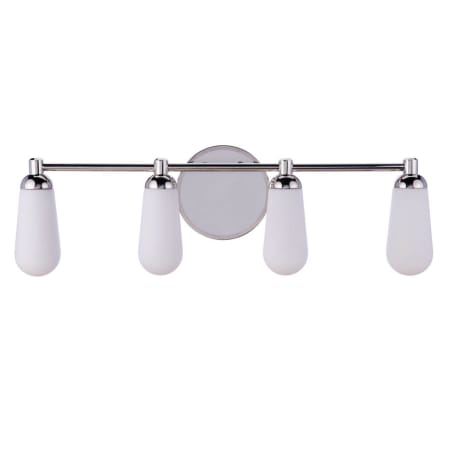 Craftmade Riggs 4 Light 31" Wide Vanity Light Brushed Polished Nickel / Polished Nickel