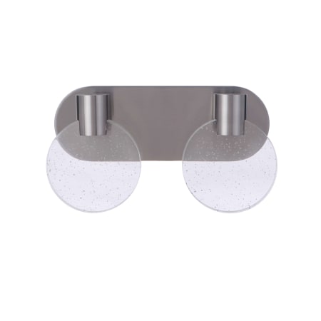 Craftmade Glisten 2 Light 13" Wide Vanity Light Brushed Polished Nickel