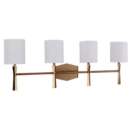 Craftmade Chatham 4 Light 33" Wide Vanity Light Satin Brass