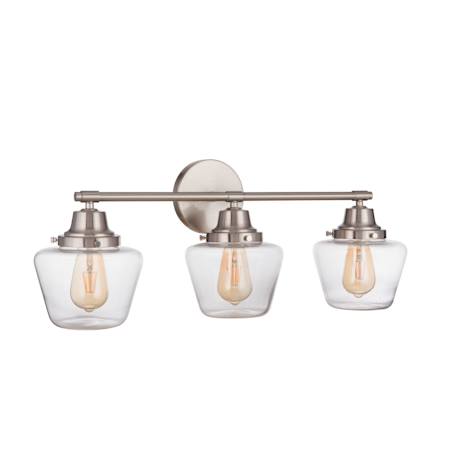 Craftmade Essex 3 Light 28" Wide Vanity Light Brushed Polished Nickel