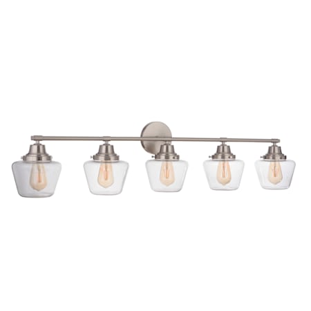 Craftmade Essex 5 Light 49" Wide Vanity Light Brushed Polished Nickel