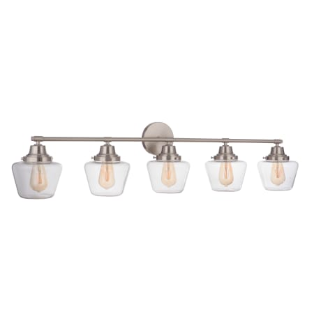 Craftmade Essex 5 Light 48" Wide Bathroom Vanity Light Brushed Polished Nickel