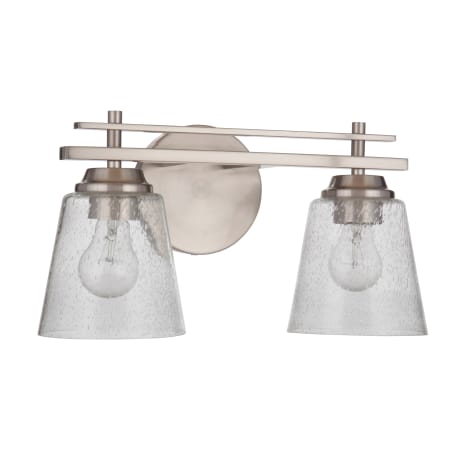 Craftmade Drake 2 Light 16" Wide Bathroom Vanity Light Brushed Polished Nickel
