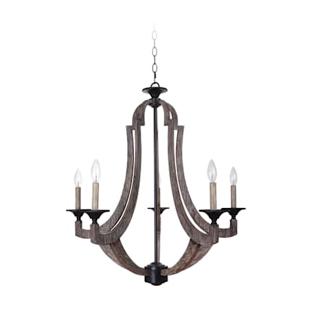 Craftmade Winton 5 Light 30" Wide Candle Style Chandelier Weathered Pine