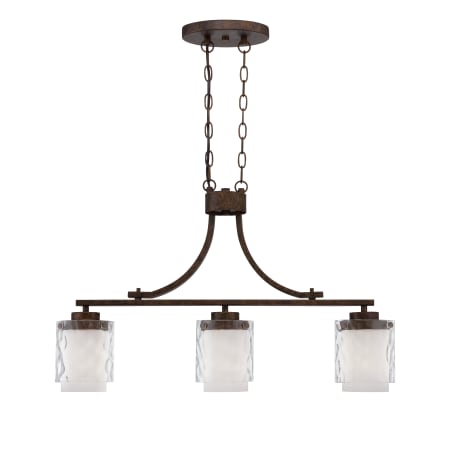 Craftmade Kenswick 3 Light Linear Chandelier - 30-1/4" Wide Peruvian Bronze