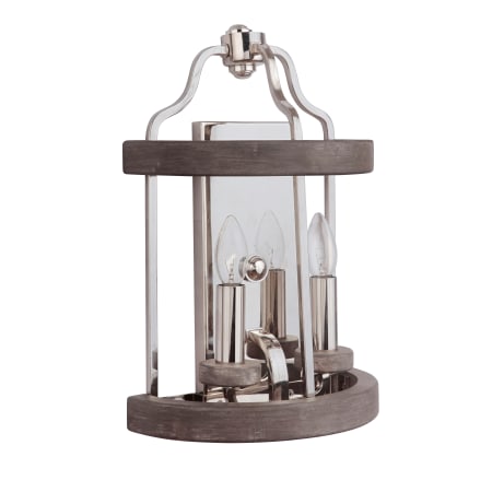 Craftmade Ashwood 2 Light 16-1/2" Tall Wall Sconce Polished Nickel / Greywood