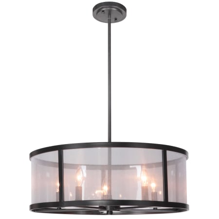 Craftmade Danbury 5 Light Drum Shaped Indoor Pendant - 25.35 Inches Wide Matte Black