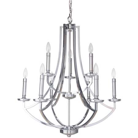 Craftmade Hayden 9 Light 29" Wide Candle Style Chandelier Chrome