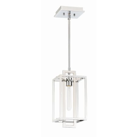 Craftmade Cubic Single Light 7" Wide Cage Mini Pendant Chrome