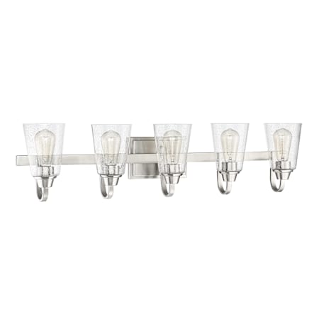 Craftmade Grace 5 Light 37" Wide Vanity Light Brushed Polished Nickel
