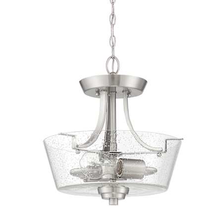 Craftmade Grace 2 Light 13" Wide Semi-Flush Ceiling Fixture / Converts to Pendant Brushed Polished Nickel