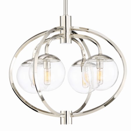 Craftmade Piltz 4 Light 22" Wide Globe Chandelier Polished Nickel