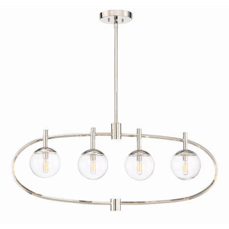Craftmade Piltz 4 Light 40" Wide Linear Chandelier Polished Nickel