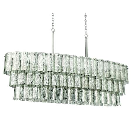 Craftmade Museo 7 Light 18" Wide Linear Chandelier Brushed Polished Nickel