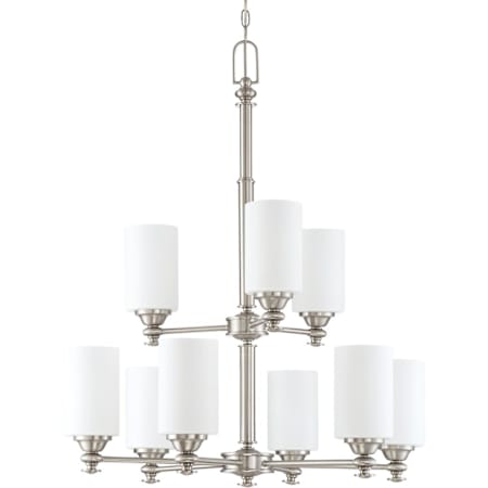 Craftmade Dardyn 9 Light 30" Wide Pillar Candle Chandelier Brushed Polished Nickel