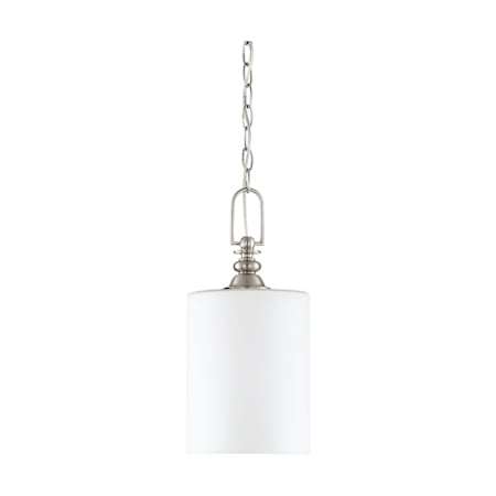 Craftmade Dardyn 8" Wide Mini Pendant Brushed Polished Nickel
