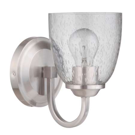 Craftmade Serene 9" Tall Bathroom Sconce Brushed Polished Nickel