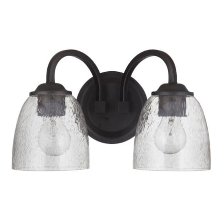Craftmade Serene 2 Light 14" Wide Bathroom Vanity Light with Seedy Glass Shades Espresso