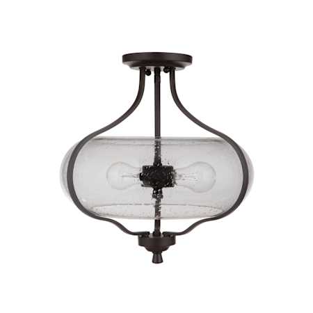 Craftmade Serene 2 Light 16" Wide Semi-Flush Ceiling Fixture Espresso