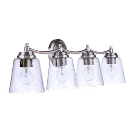 Craftmade Tyler 4 Light 31" Wide Vanity Light Brushed Polished Nickel