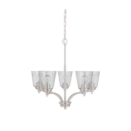 Craftmade Tyler 5 Light 25" Wide Chandelier Brushed Polished Nickel