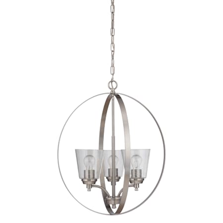 Craftmade Tyler 3 Light 21" Wide Chandelier Brushed Polished Nickel