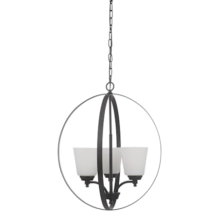 Craftmade Tyler 3 Light 21" Wide Chandelier Flat Black