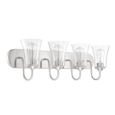 Craftmade Gwyneth 4 Light 30" Wide Vanity Light Brushed Polished Nickel