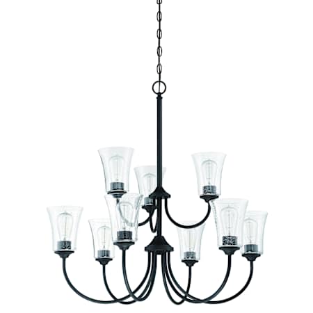 Craftmade Gwyneth 9 Light 32" Wide Chandelier Flat Black