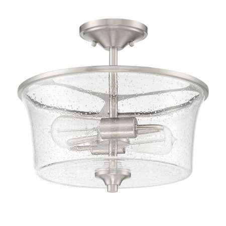 Craftmade Gwyneth 2 Light 13" Wide Semi-Flush Ceiling Fixture / Converts to Pendant Brushed Polished Nickel