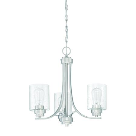 Craftmade Bolden 3 Light 18" Wide Chandelier Brushed Polished Nickel