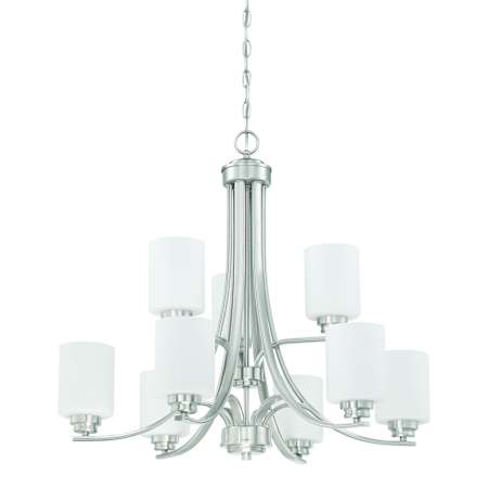 Craftmade Bolden 9 Light 29" Wide Chandelier Brushed Polished Nickel