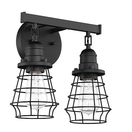 Craftmade Thatcher 2 Light 12" Wide Vanity Light Flat Black