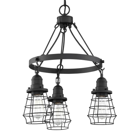Craftmade Thatcher 3 Light 18" Wide Chandelier Flat Black
