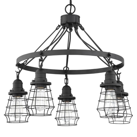 Craftmade Thatcher 5 Light 25" Wide Chandelier Flat Black