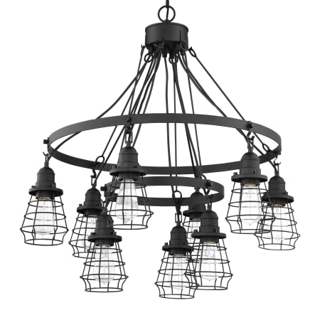 Craftmade Thatcher 9 Light 30" Wide Chandelier Flat Black