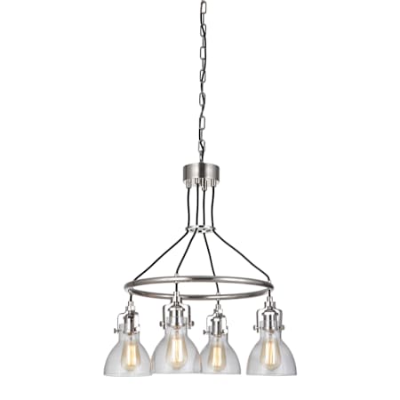 Craftmade State House 4 Light 24" Wide Ring Chandelier Polished Nickel