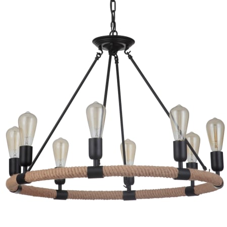 Craftmade Dillon 8 Light 30" Wide Ring Chandelier Flat Black