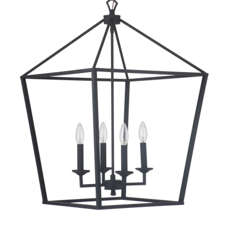 Craftmade Flynt 4 Light 19" Wide Taper Candle Pendant Flat Black