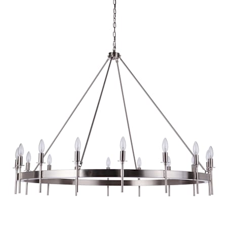 Craftmade Larrson 16 Light 48" Wide Taper Candle Style Chandelier Brushed Polished Nickel