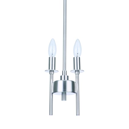Craftmade Larrson 2 Light 6" Wide Taper Candle Mini Pendant Brushed Polished Nickel