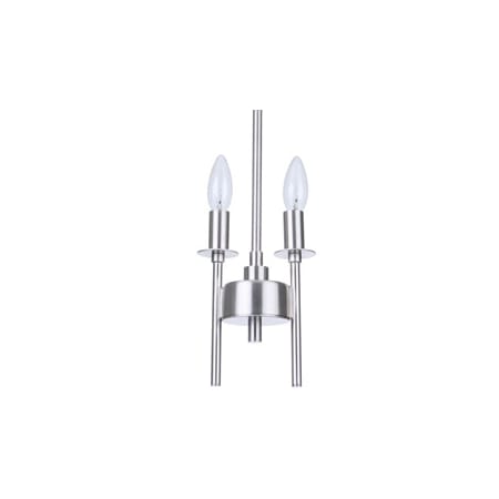 Craftmade Larrson 2 Light 6" Wide Taper Candle Mini Pendant Brushed Polished Nickel